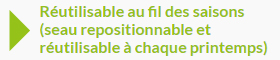 Réutilisable au fil des saisons