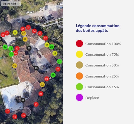 Dispositif plan d'appatage rongeur